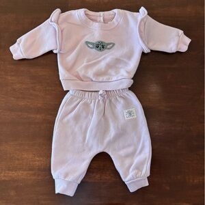 GAP Baby Soft Pink Matching Sweatsuit Set